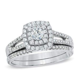 Wedding ring and band
